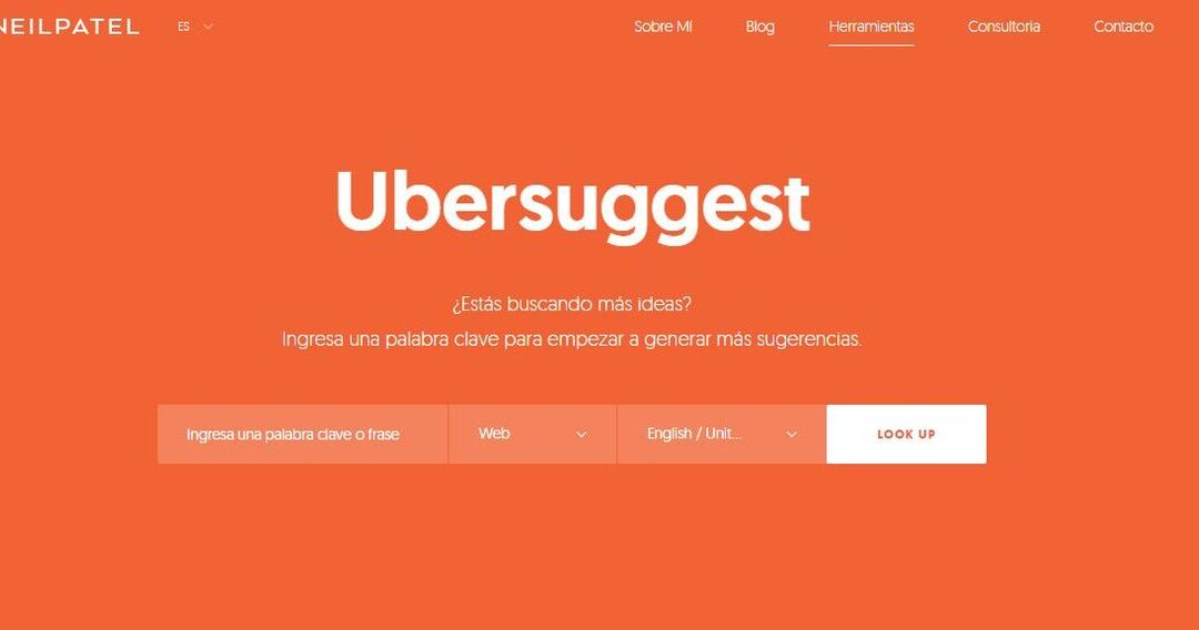 Keyword Research con Ubersuggest